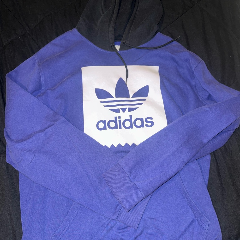 Adidas Men's Purple Hoodie Sweater